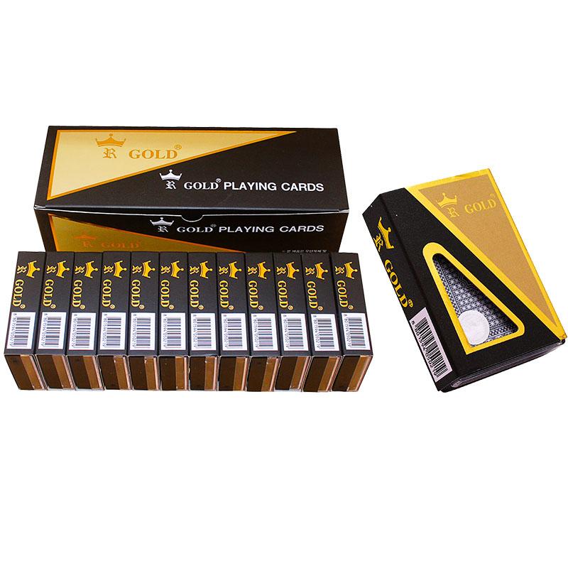 [Made in Korea] Bài Tây Nhựa Crown Gold 100% Plastic