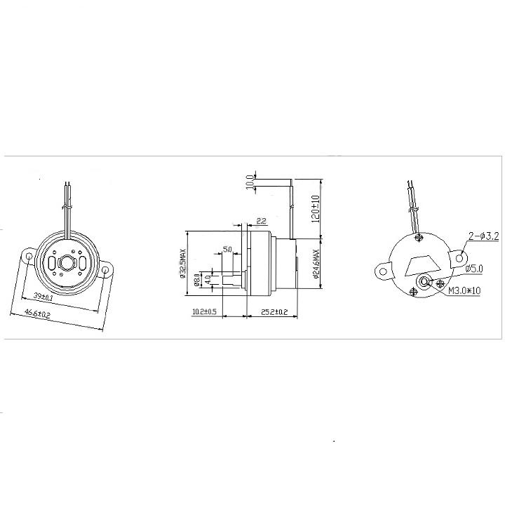 Motor giảm tốc siêu khoẻ, 50-120 vòng/ph, 3-9V