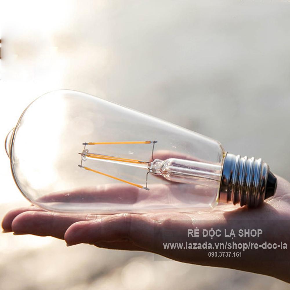 Đèn led Edison 4w trang trí nghệ thuật - Siêu bền, bể hết vỏ bóng đèn vẫn sáng (N007)