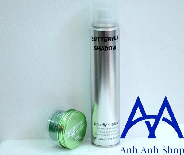 Combo Gôm chính hãng Shadow 320ML và Sáp Vuốt Tóc Kanfa
