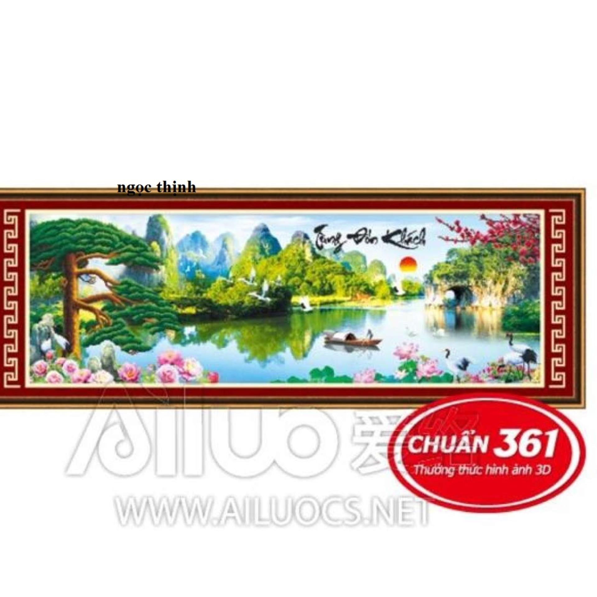 Tranh thêu chữ thập phong cảnh thiên nhiên 3D Ailuo AL53319- Ngocthinhshop