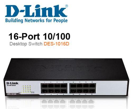 Hub D-Link 16 cổng DES 1016D Chính Hãng