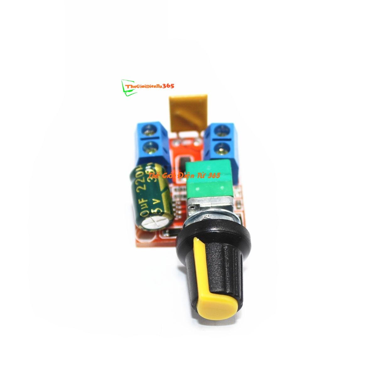 Module Điều Khiển Động Cơ PWM 5A 3-35V (Chiết Áp Công Tắc)