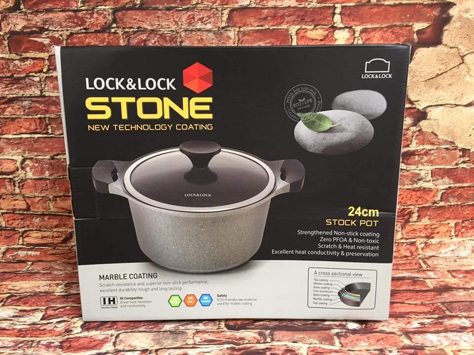 Nồi 2 tay cầm 20cm Lock&Lock Stone LCA6202D (Dùng bếp từ)