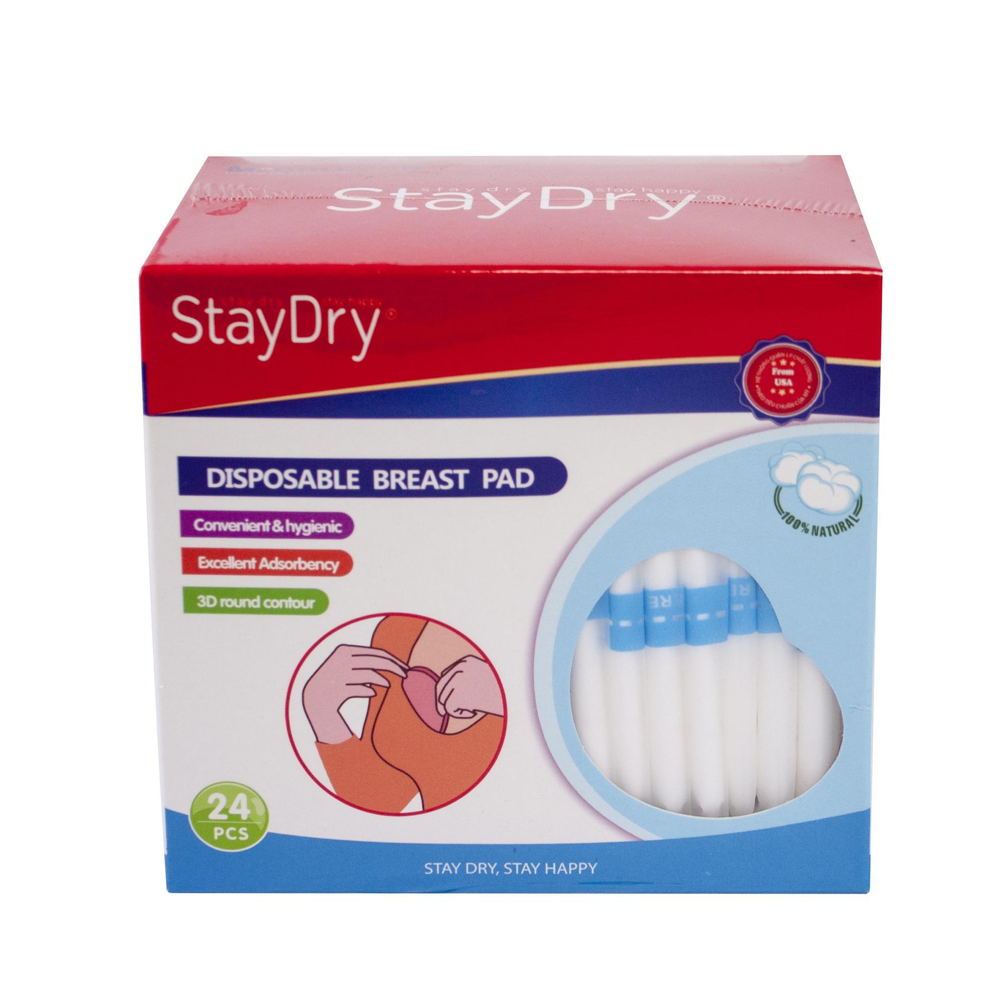 [HCM]Miếng lót thấm sữa StayDry (24 miếng/hộp)