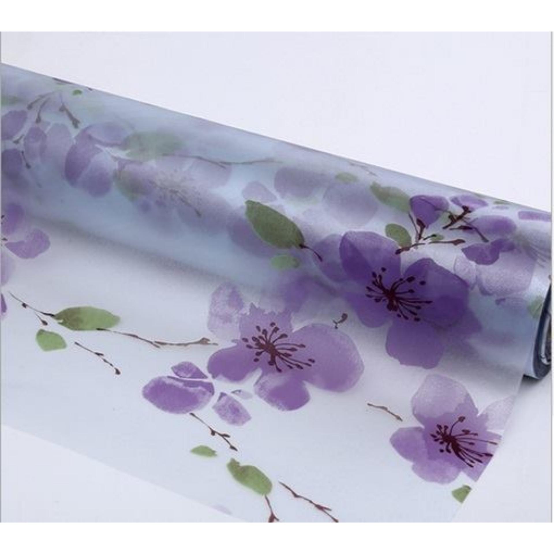 Giấy dán kiếng khổ 5mx45cm Hoa tím
