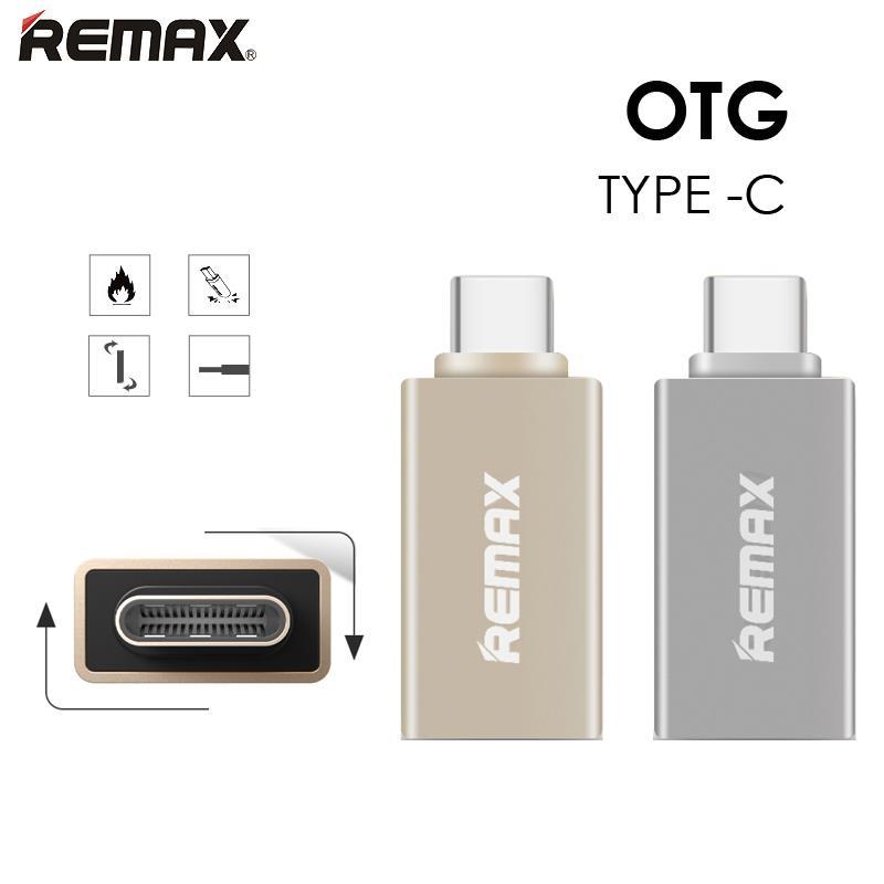 Đầu chuyển đổi OTG Remax RA-OTG1 - chuyển từ USB 3.0 sang cổng TypeC (Vàng đồng) - Nhất Tín Computer