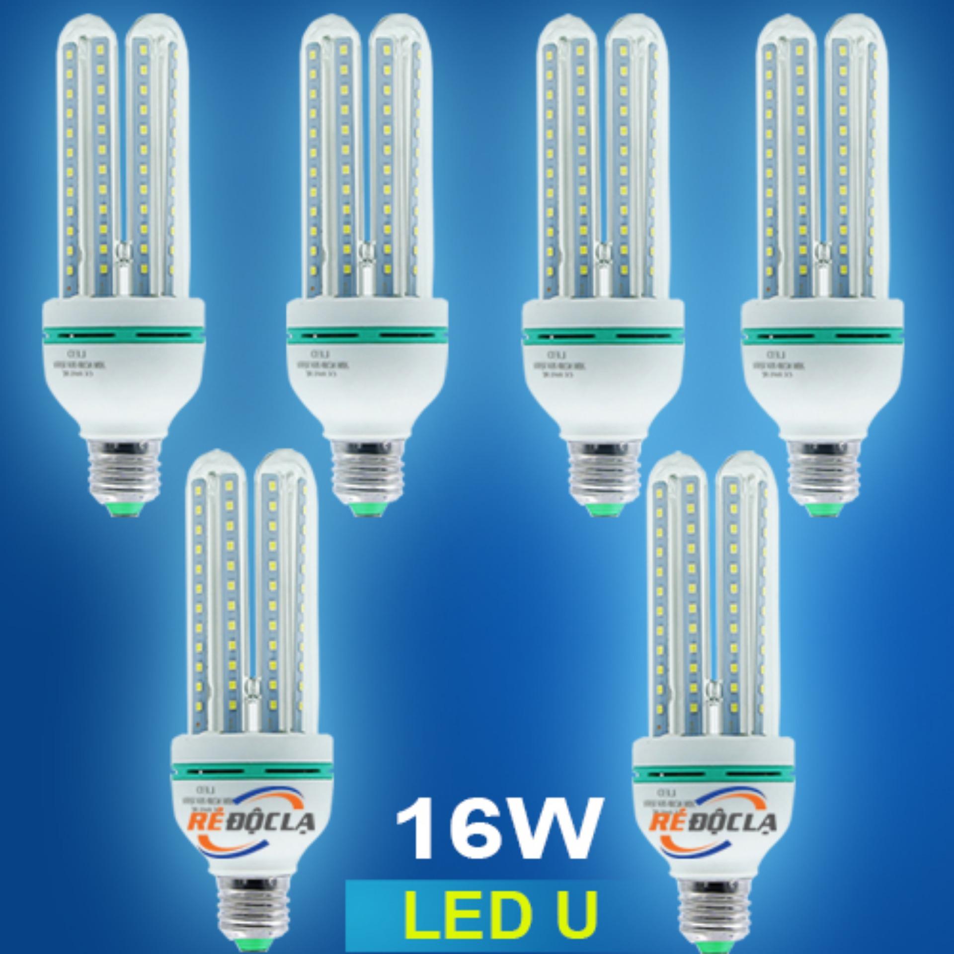 Bộ 6 Bóng Đèn LED U công suất 16W ( Ánh sángTrắng )- Better Shop