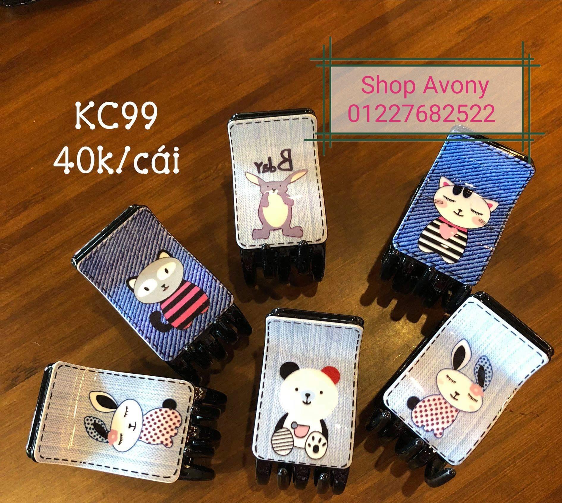 [HCM]Kẹp tóc càng cua 5 răng in hình thú đáng yêu