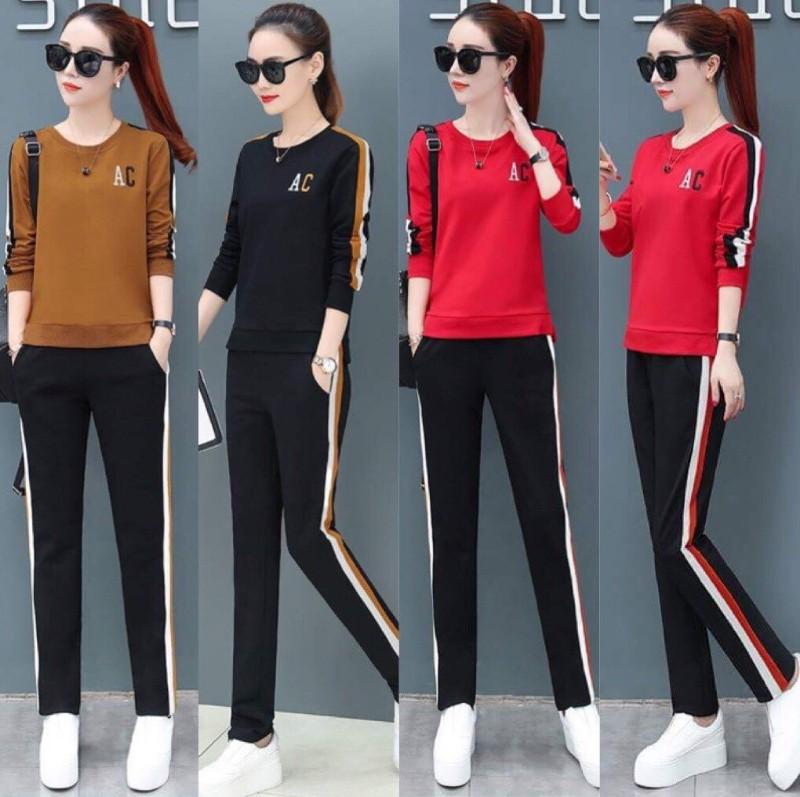 Bộ quần áo thể thao thu đông nữ cao cấp