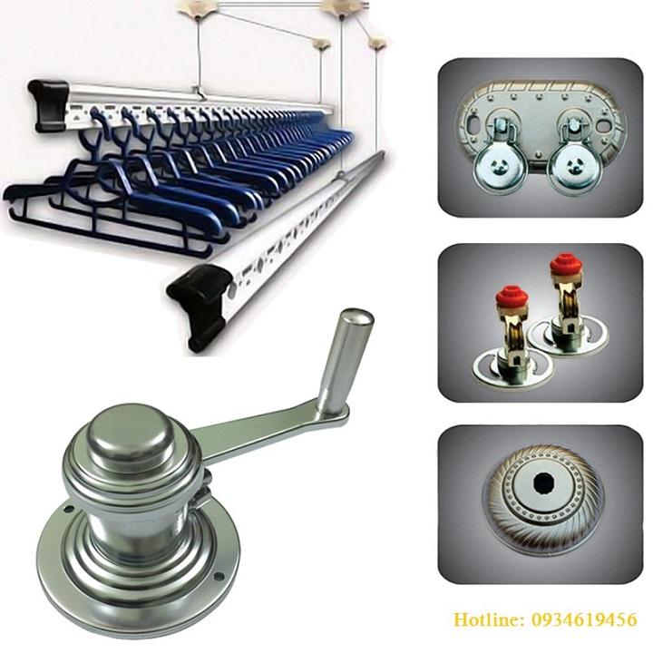 Bộ tời giàn phơi thông minh cao cấp 888 và 888A dễ dàng thay thế, ko cần khoan lại