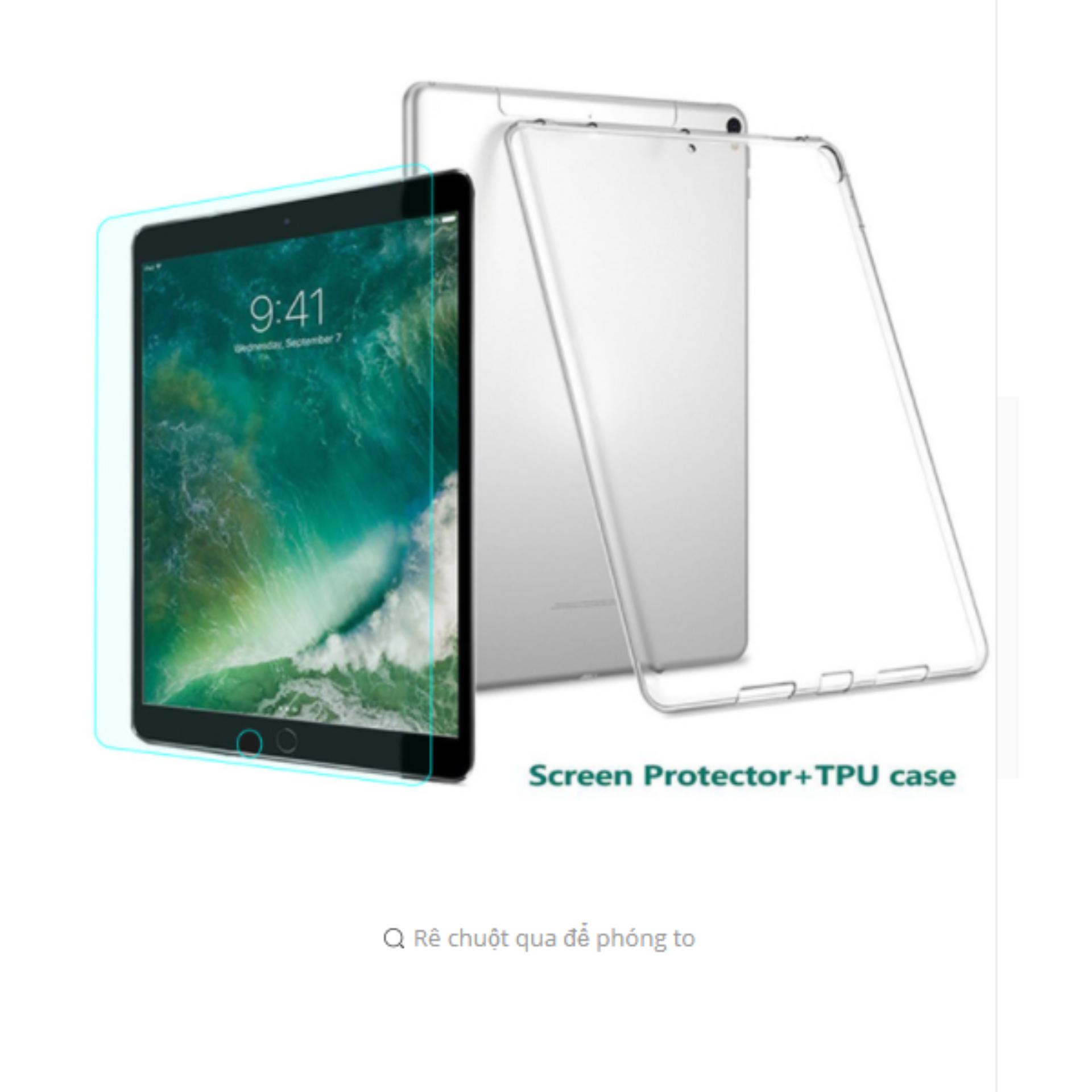 COMBO Ốp lưng silicon  cho iPad mini 1 2 3 + kính cường lực