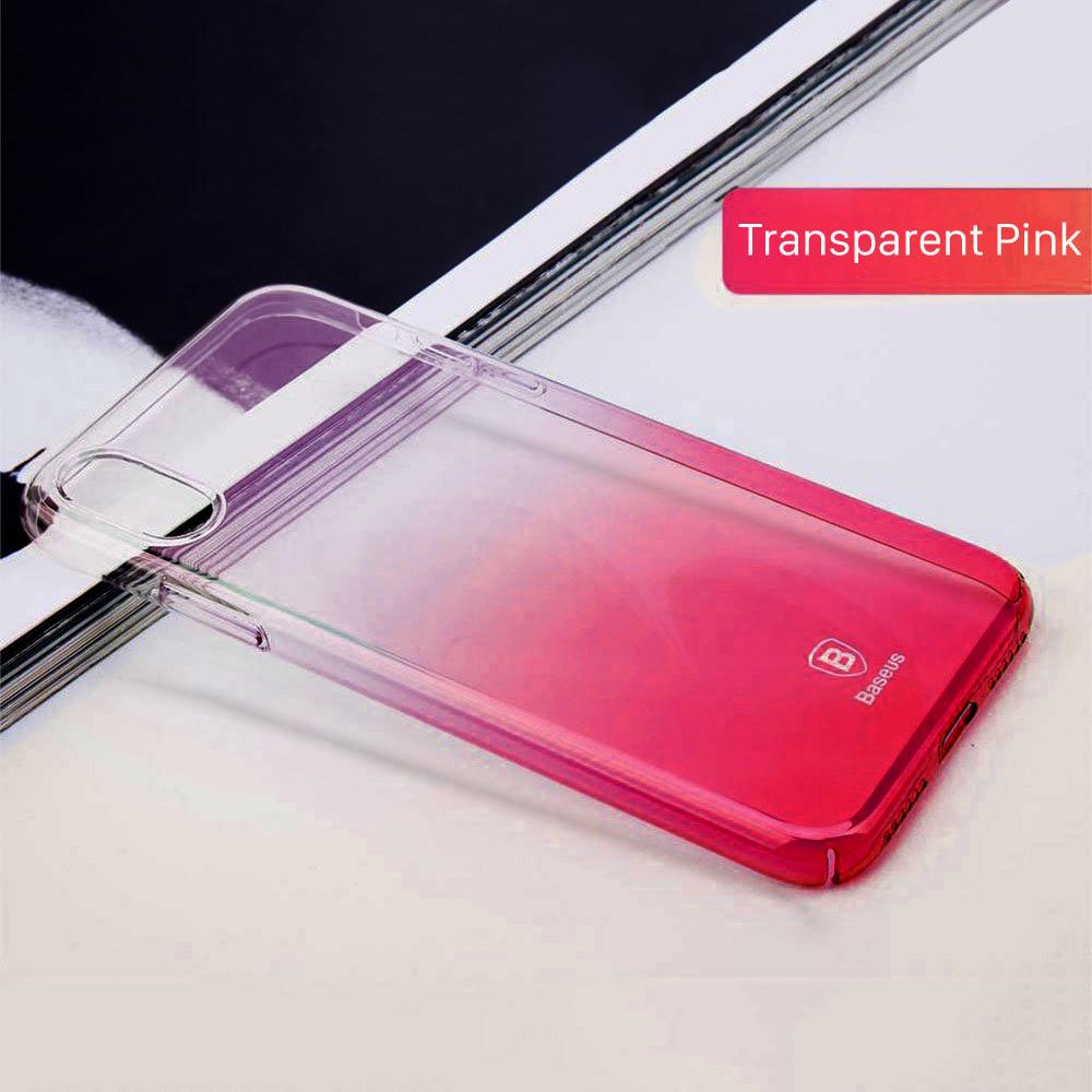 Ốp lưng iPhone X Baseus Glaze, trong suốt, nhựa cứng, siêu mỏng
