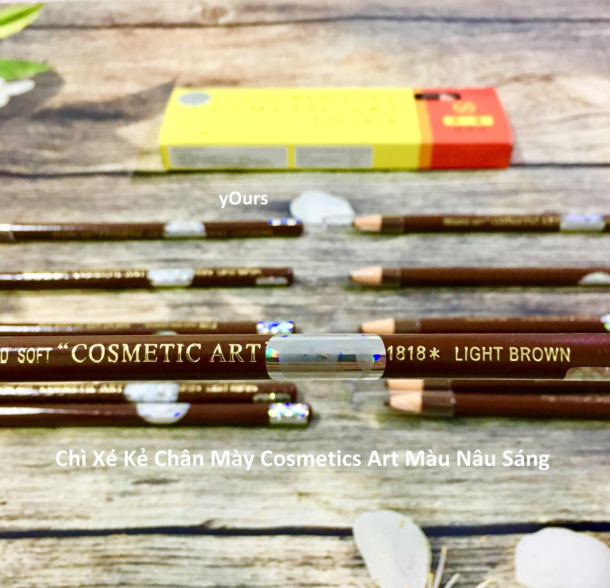 [Combo 2 Cây]  Chì Xé Kẻ Chân Mày Cosmetic Art Eyebrow Pencil Màu Nâu Sáng 2 Tem 1818 No.2 - Chì Kẻ Mày Cosmetic Art Eyebrow Pencil Màu Nâu Sáng 2 Tem 1818 No.2 - Chì Xé Cosmetic Art Eyebrow Pencil Màu Nâu Sáng 2 Tem 1818 No.2