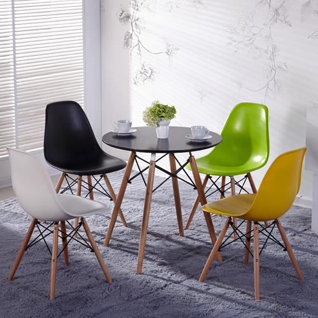 Bộ bàn tròn Eiffel 80 cm 2 ghế Eames