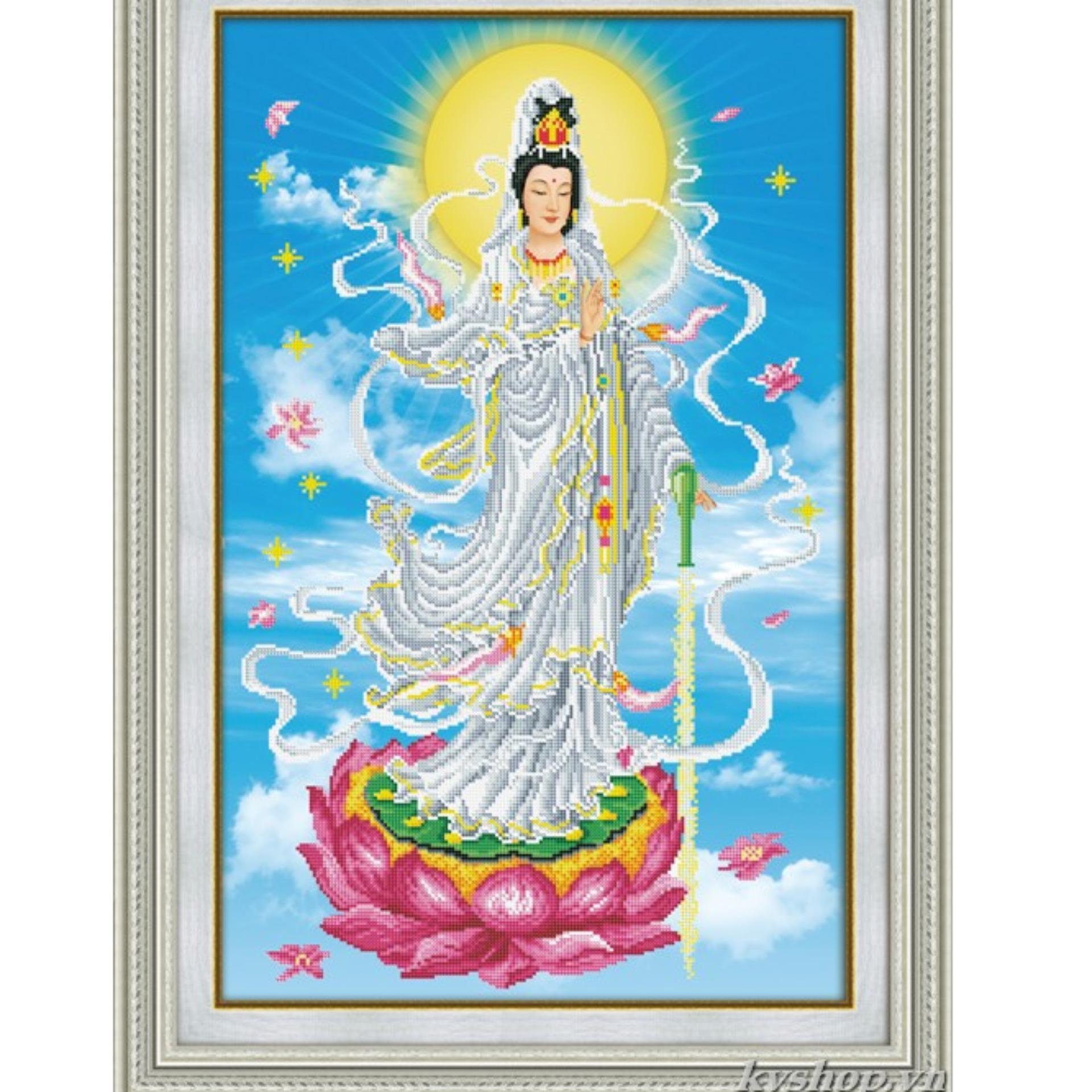 Tranh đính đá Phật bà ngự sen DF2289-Ngọc Thịnh