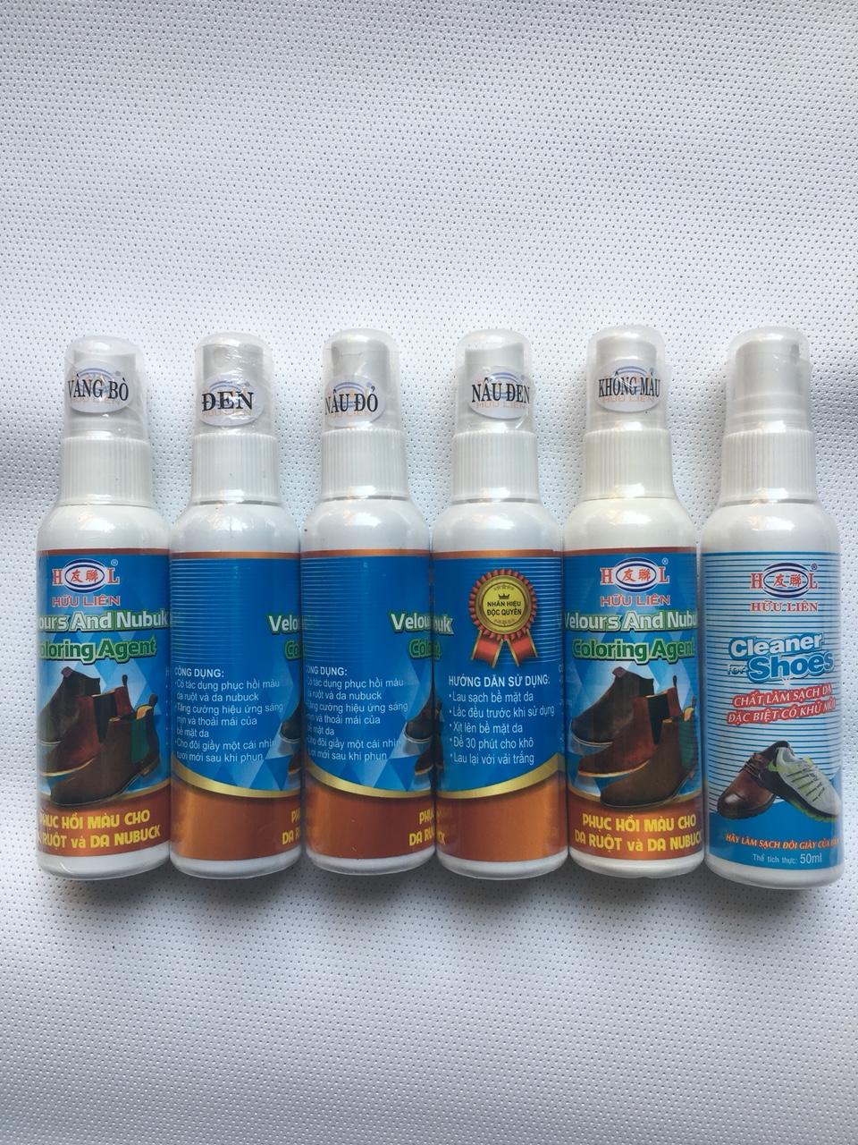 Xi Đánh Giày Hữu Liên 50ml (Đen,Nâu,Không Màu) + Hộp Sáp