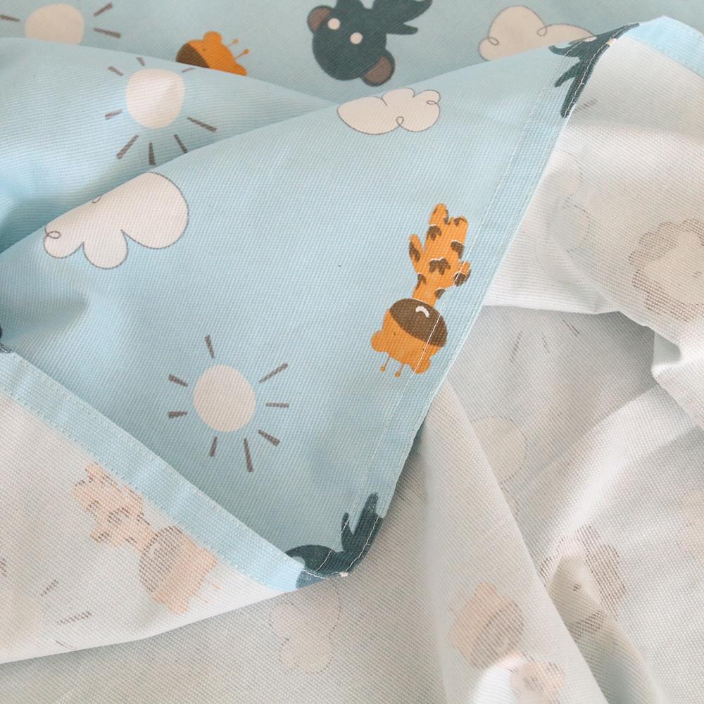 Hoạt Hình 100% Cotton Xanh Dương Cuối Vỏ Gối Ga Trải Giường