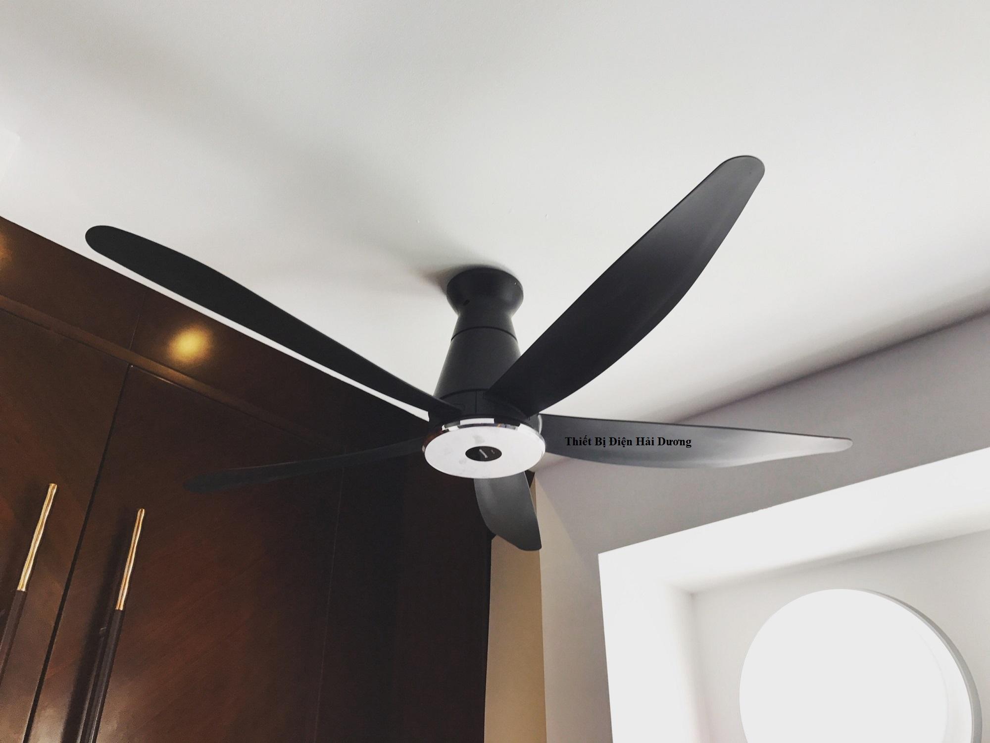 [Trả góp 0%]Quạt trần cao cấp 5 cánh Panasonic F-60XDN (Đen) - Điều Khiển Từ Xa- BH 1 Năm