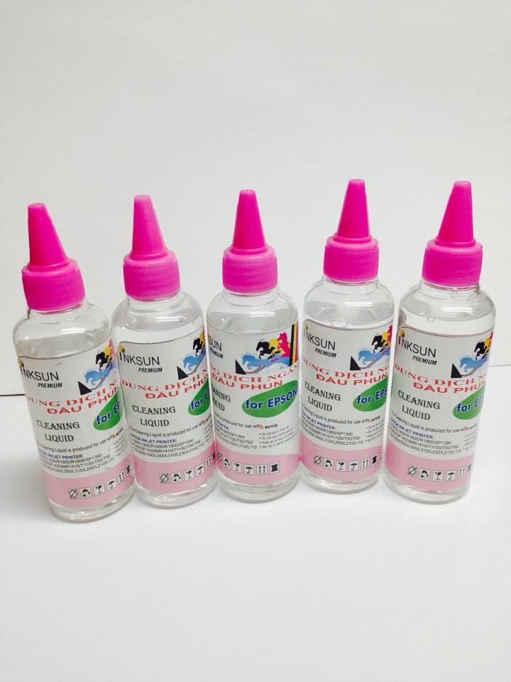 Dung dịch ngâm đầu phun inksun 100ml dùng cho máy in epson