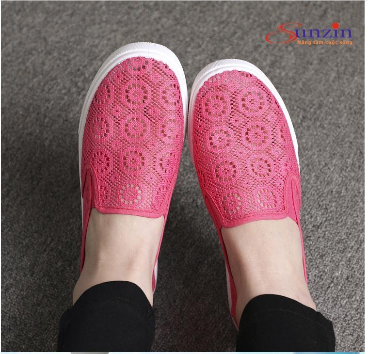 Giày ren nữ siêu thoáng chân (đỏ) size từ 35-40