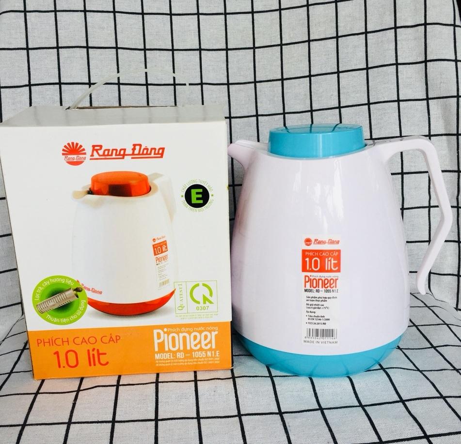Bình trà giữ nhiệt 1 lít Rạng Đông RD 1055 N1.E (màu ngẫu nhiên)