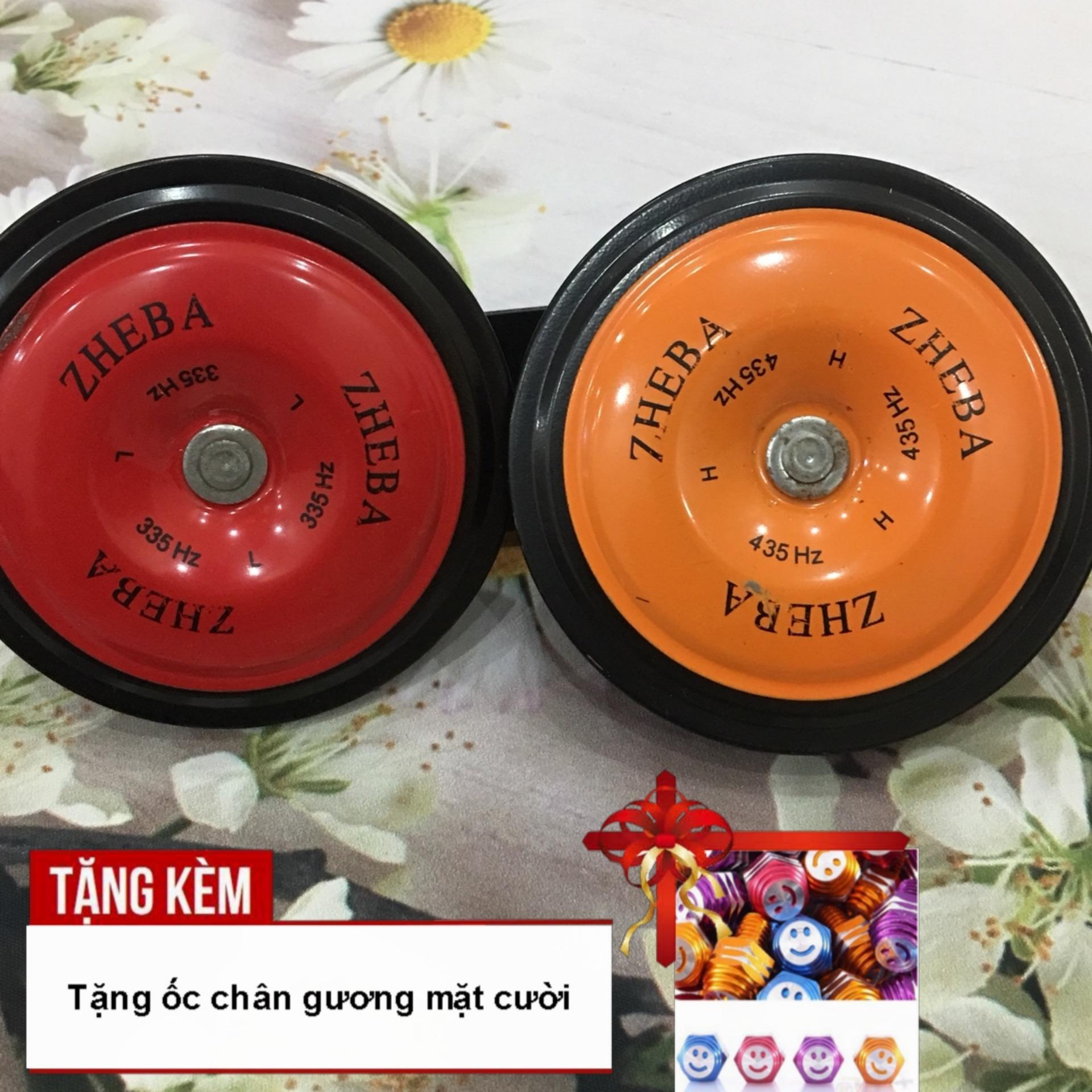TẶNG KÈM ỐC CHÂN GƯƠNG MẶT CƯỜI - [MUA NGAY KẺO LỠ] Trọn bộ còi đĩa ZHEBA cho xe máy ô tô, còi to xin vượt  OX97-HFNVJ -