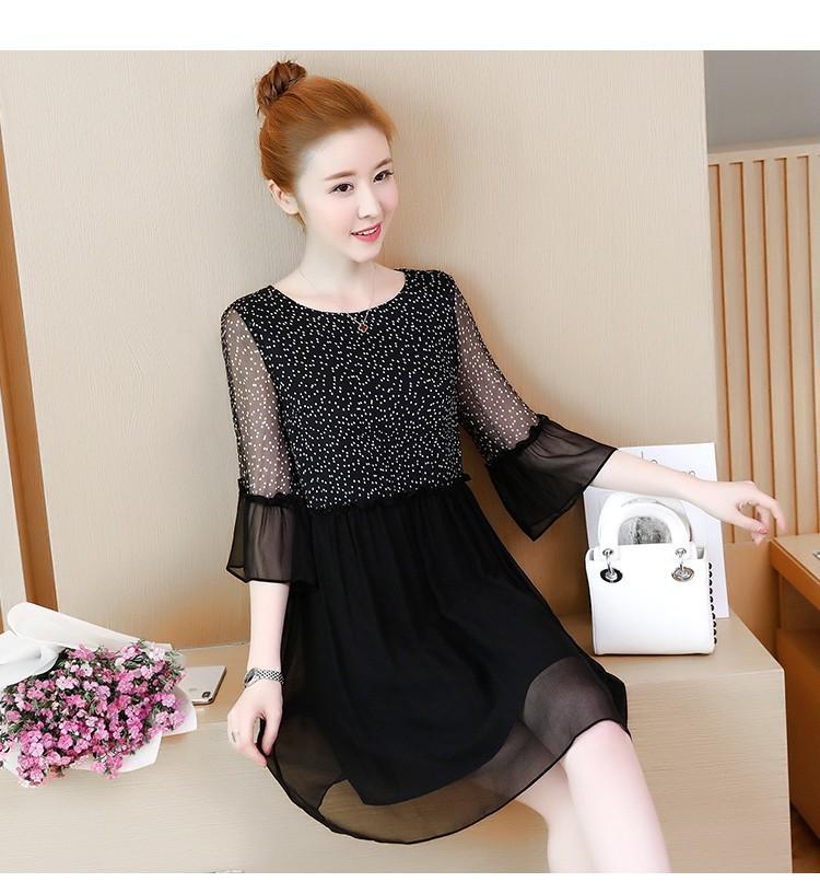 Đầm suông bi phối voan lười dự tiệc sang trọng beyeu1688 - by8103
