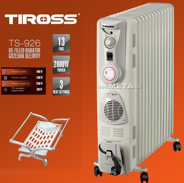 Máy sưởi dầu Tiross 13 thanh TS-926