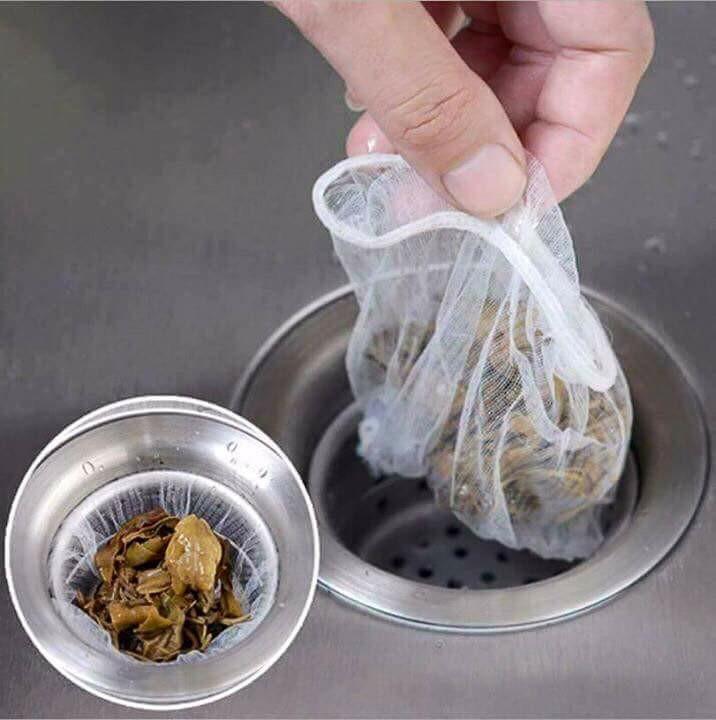 100 túi lưới lọc rác [ SALE CỰC SỐC ] bộ 100 túi lọc rác bồn rửa chén bát, túi lọc rác chậu rửa