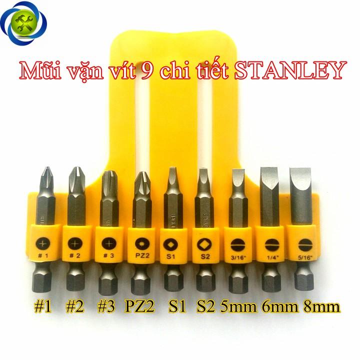 [HCM]MŨI VẶN VÍT 9 CHI TIẾT STANLEY 68-070