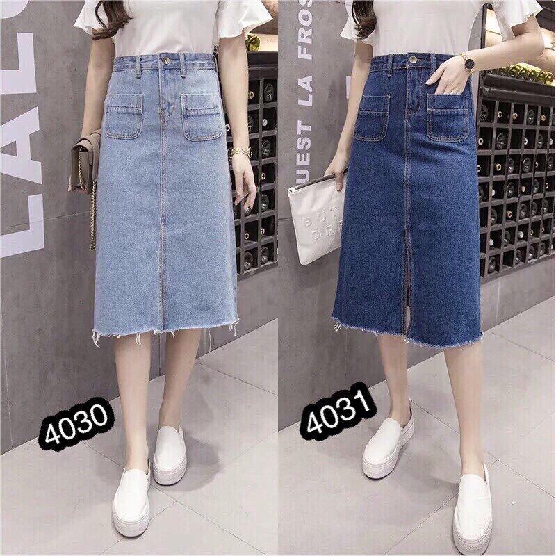 [HCM]Chân Váy Bò Dài Xẻ Thời Trang N4030-31
