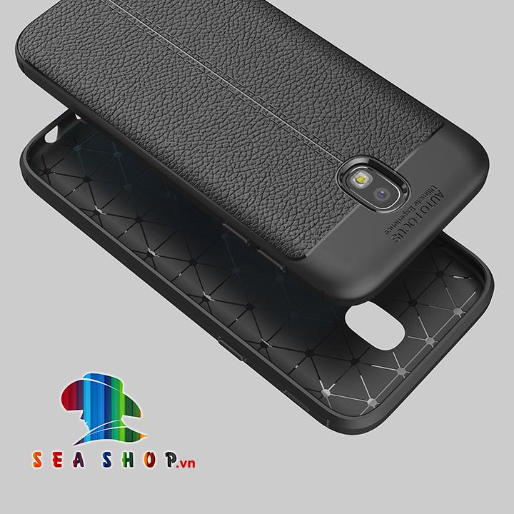 [TẶNG KÍNH CƯỜNG LỰC] Ốp lưng Samsung Galaxy J7 Pro 2017 / J730 vân da Auto Focus
