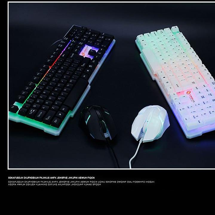 COMBO Bàn phím chuột Led 7 màu + Tặng lót Logitech