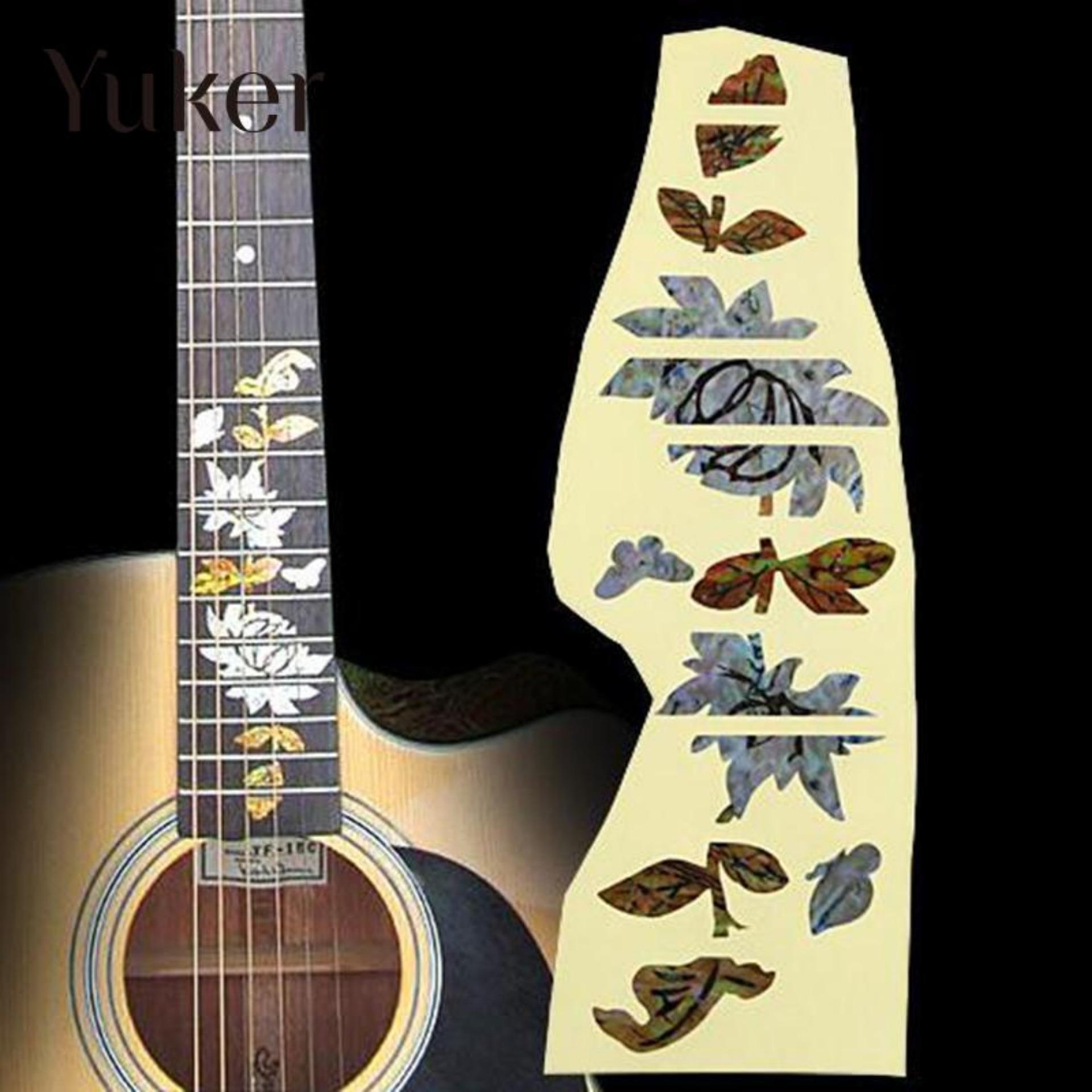 Dán khảm cần đàn guitar hình bướm yêu hoa