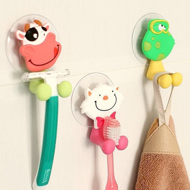 Combo 5 Móc Hít Tường Treo Bàn Chải Hình Thú