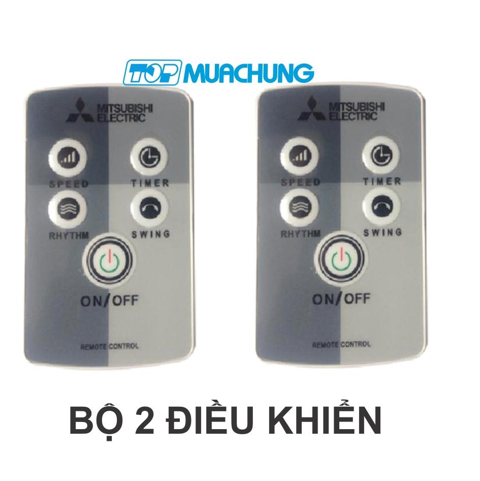 Bộ 2 Điều khiền zin quạt Mitsubishi đã có pin