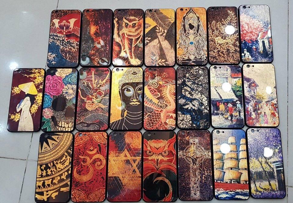 [HCM]ỐP KÍNH SƠN MÀI MẠ VÀNG DÀNH CHO IPHONE