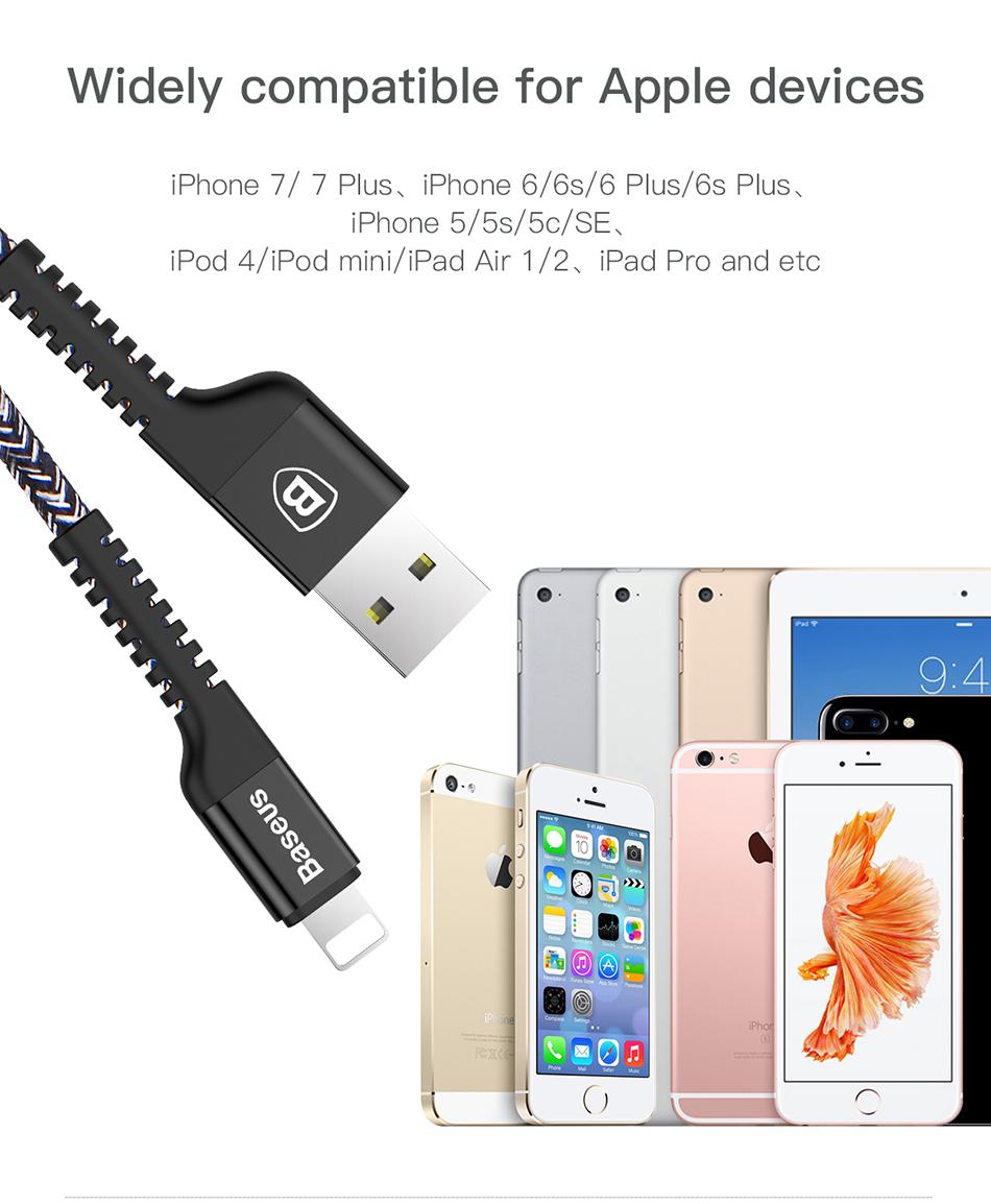 [HCM]Dây cáp sạc cable Lightning Hiệu Baseus Confidant (dài 1.5m chống đứt gẫy chống rối chuẩn MFI Aplle tốc độ truyền dữ liệu 150mb/s) (BH 3 tháng 1 đổi 1)  - Phân phối Hotphukien
