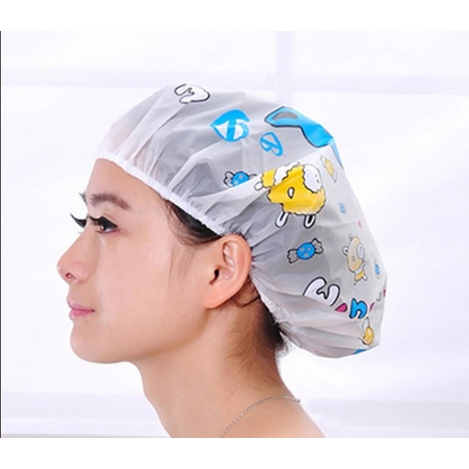 Mũ ủ tóc , chụp tóc bằng vải hoạt hình dễ thương