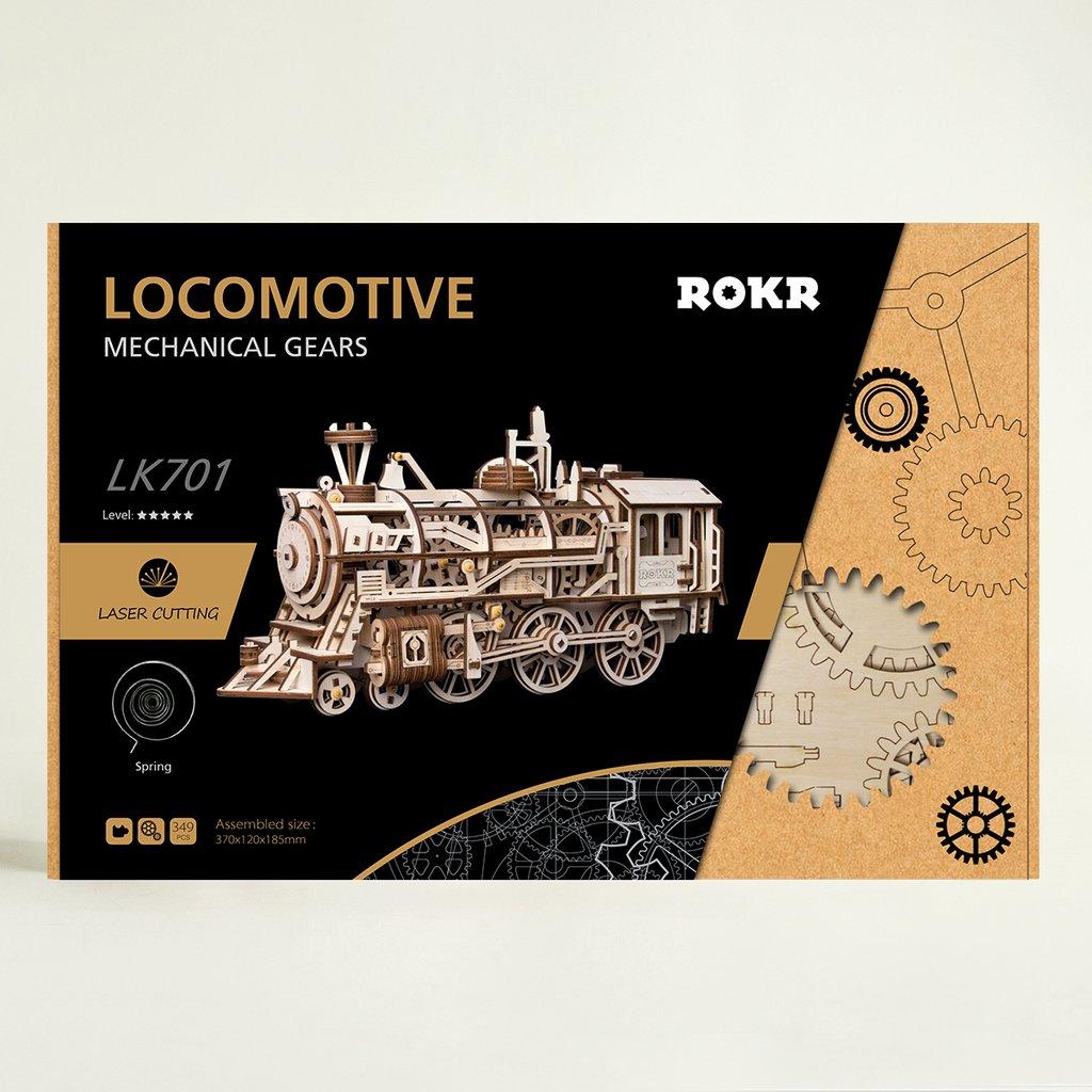 Đồ chơi cho bé Mô hình Đầu Máy Xe Lửa Chuyển Động Bằng Các Bánh Răng RobotimeLife Mechanical Gears