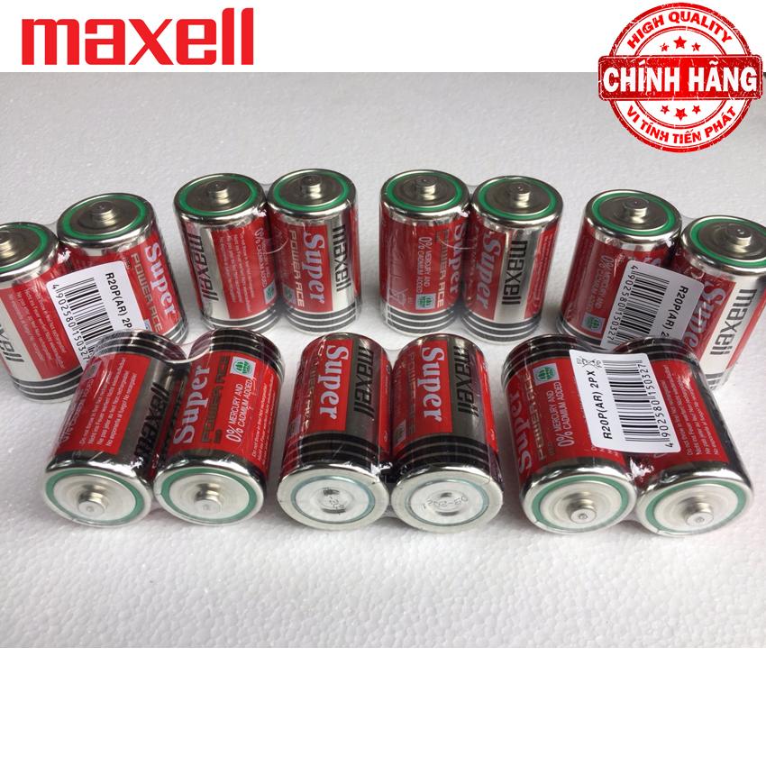 Bộ 2 viên Pin Đại D R20P Maxell Super Power 1.5V - Maxell dùng cho bếp ga, đồng hồ, đèn pin, thiết bị y tế, máy công nghiệp.. mã pin R20P