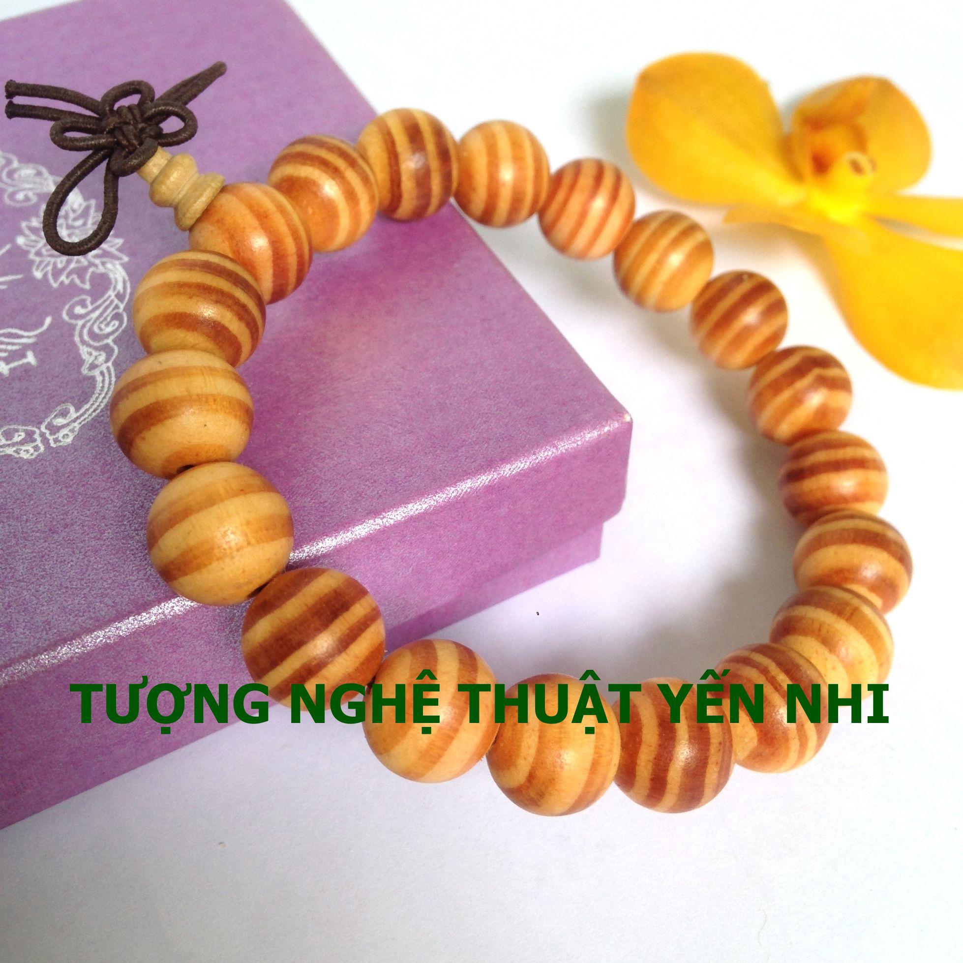 Vòng tay Gỗ Huyết Long vân (thấu quang) hạt 10mm