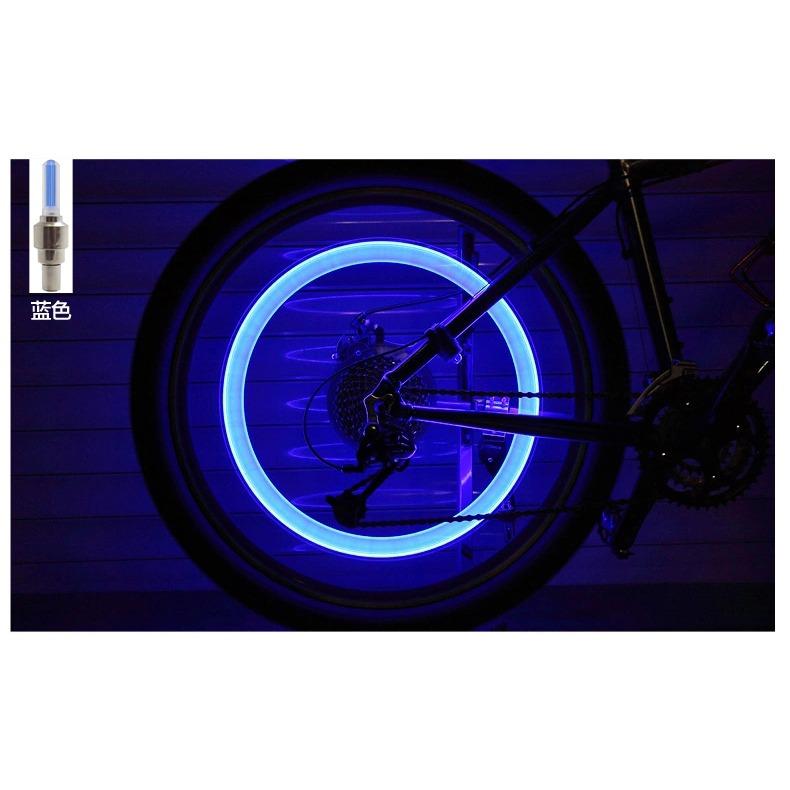 Bộ 2 đèn led gắn van bánh xe đạp (xanh dương)