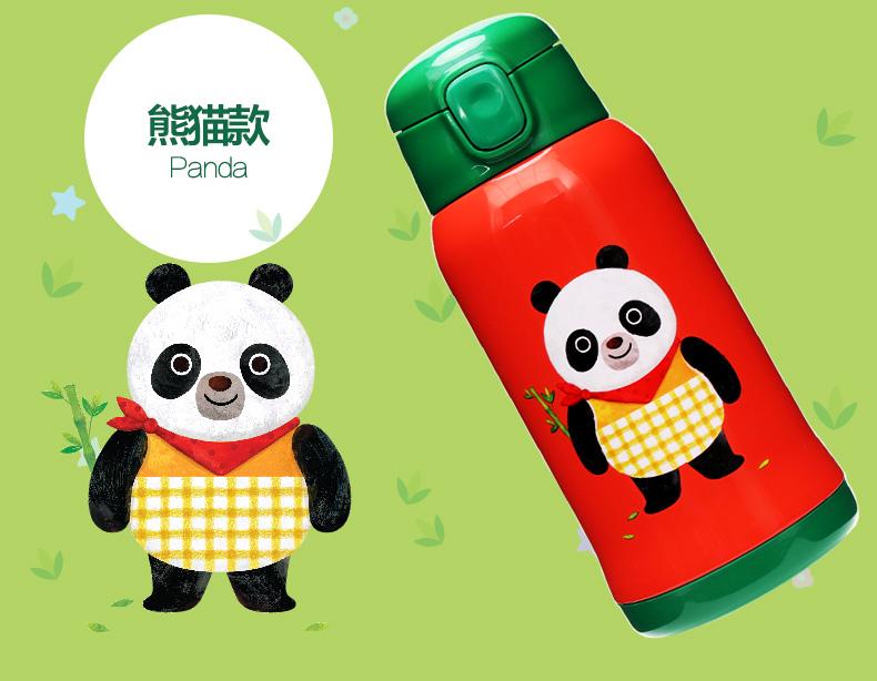 Bình giữ nhiệt Cartoon Kisd Lock&Lock 550ml - Gấu Panda