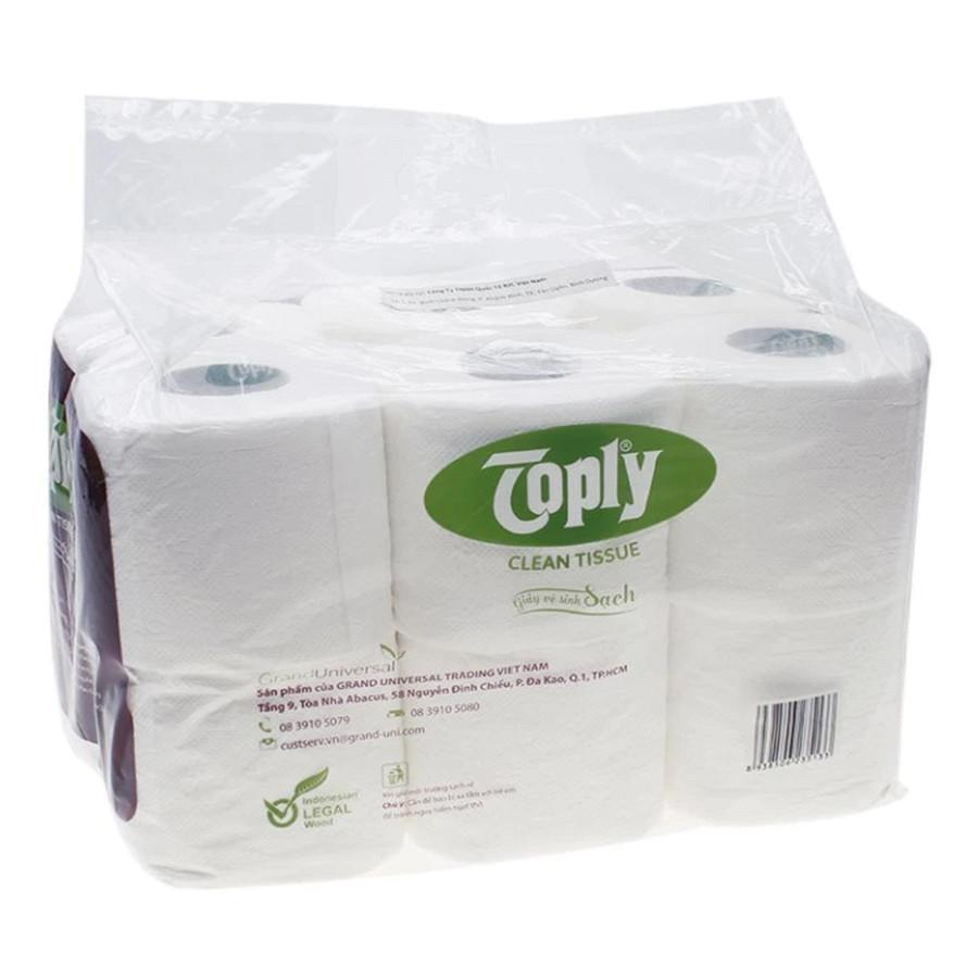 [HCM]Combo 4 lốc giấy vệ sinh Toply 12 cuộn