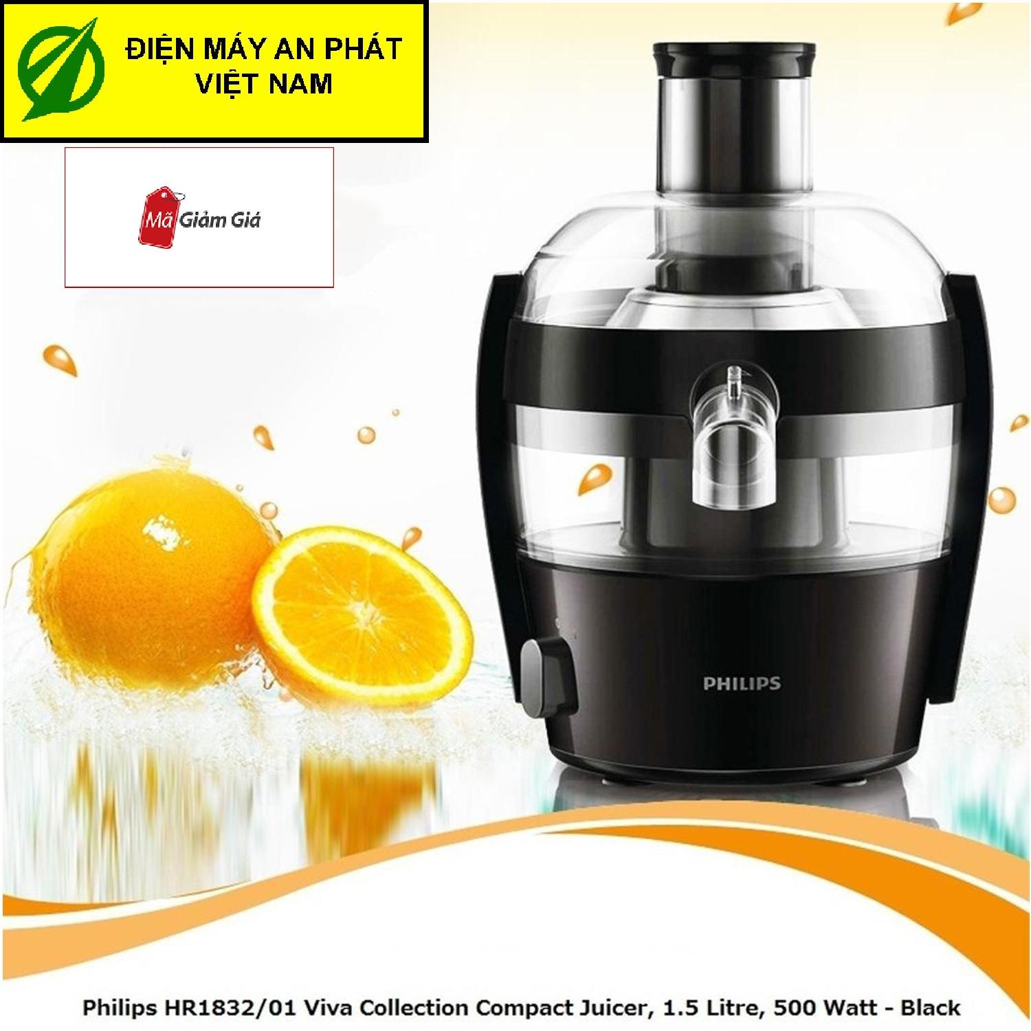 Máy ép trái cây Philips HR1832 (Đen) – Hàng nhập khẩu