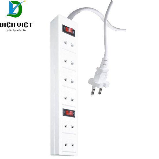 Ổ cắm 6 lỗ 2 chấu 2 mét DQ001A-01 Điện Quang - Điện Việt