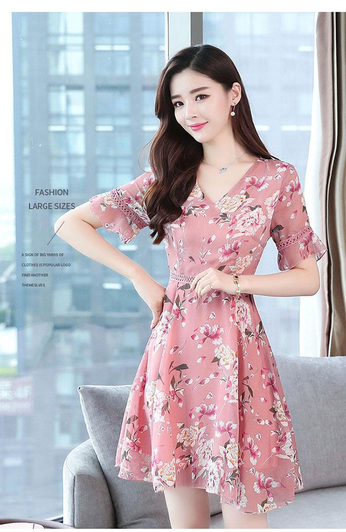 ĐẦM XOÈ HOA ELISA PHỐI REN _D548