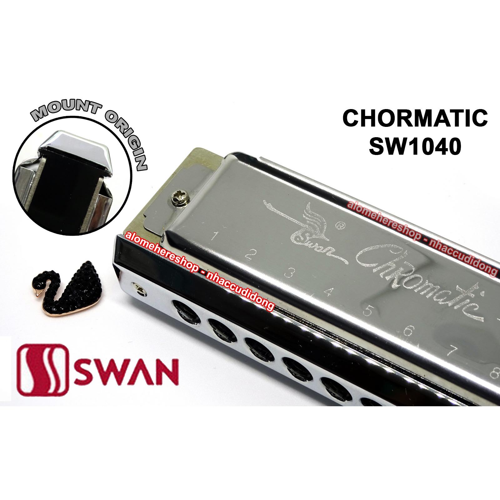 Kèn harmonica chromatic Swan SW1040 (Bạc)